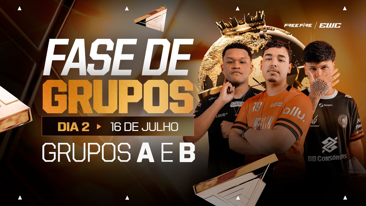 🔴 AO VIVO: FREE FIRE NA COPA DO MUNDO DE ESPORTS - EWC 🏆 FASE DE GRUPOS - DIA 2