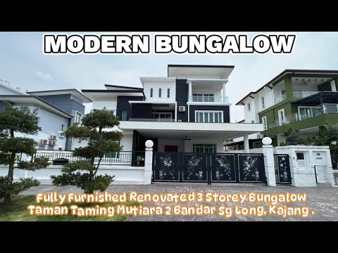 FULLY FURNISHED & RENOVATED 3 STOREY BUNGALOW, TAMAN TAMING MUTIARA 2, BANDAR SUNGAI LONG, KAJANG . video