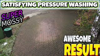 Pressure Washing Block Paving - Total Transformation, Satisfying Power Washing.