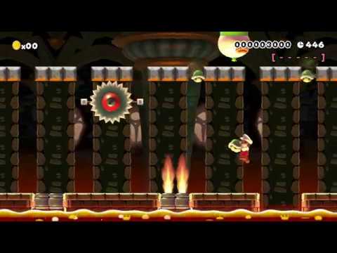Super Mario Maker Levels: "Bowser Jr's Shell Gauntlet"