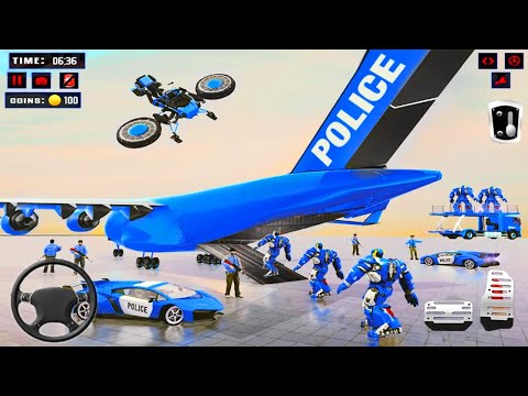 Robot Transport Truck - Police Robot Transport Plane - Android Gameplay
