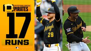 Pirate POWER! Pittsburgh scores 17 RUNS against the Reds! ????‍☠️ (RBI from EVERY starting player!)