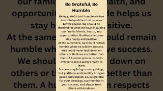 Be Grateful, Be Humble #motivation #trending #wordforbeginners