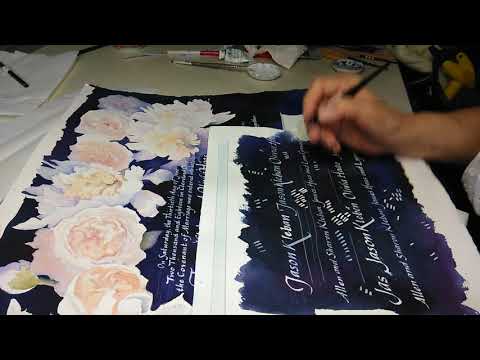 White Lettering on dark background