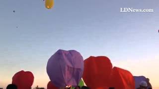 Myerstown Panther team released lanterns to show support for teammate Christian Nadal who was injure