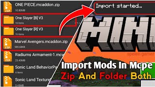 Easy Trick To Import Mods In Minecraft PE | Zip File And Folder File Import In Mcpe | Spelen Gamer