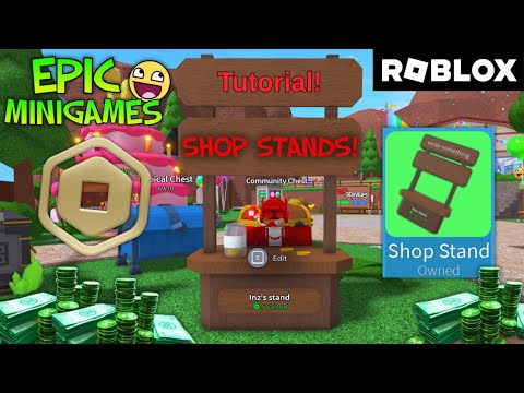 How To Obtain & Setup A Shop Stand + Gamepasses in RBLX: Epic Minigames!