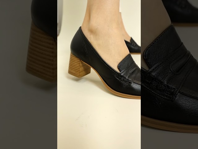 Mocassim com Salto Bico Quadrado Dina Mirtz | Melania Benett