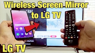 Galaxy A53: How to Screen Mirror Wirelessly to LG TV