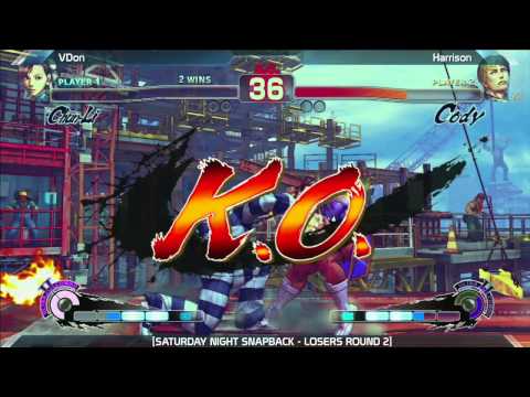 SSF4: Harrison (Cody) vs VDon (Chun Li) - Saturday Night Snapback 6.4