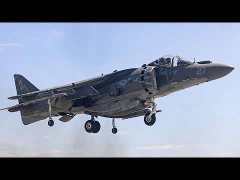 Extreme Precision: U.S. Marine Pilots Nail Carrier Landings in AV-8B Harrier II