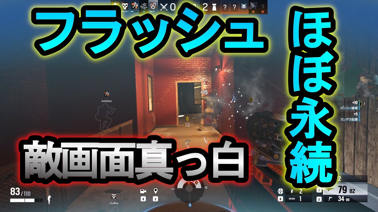 【R6S】フラッシュ当てると永続で画面が真っ白!敵のディスプレイを破壊するアビリティ 投げたら勝ち【レインボーシックスシージ】