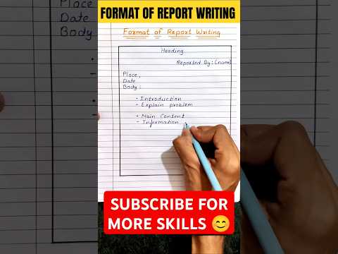 REPORT WRITING|FORMAT OF REPORT WRITING|REPORT WRITING FORMAT|REPORT WRITING IN ENGLISH|#english
