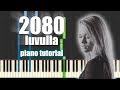 SANNI - 2080-luvulla | PIANO TUTORIAL