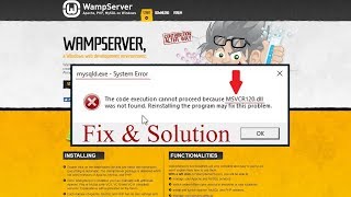 FIX WAMP Installation error msvcr120.dll msvcr110.dll missing