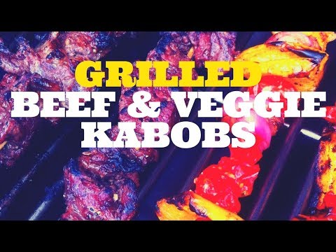 Grilled Beef and Vegetable Kabobs on the Weber Genesis Gas Grill