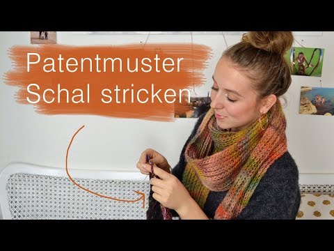 Schal mit Patentmuster stricken | Super einfach!