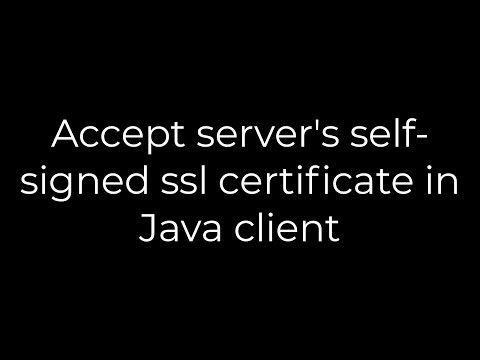 Java Accept Servers Self Signed Ssl Certificate In Java Client5solution