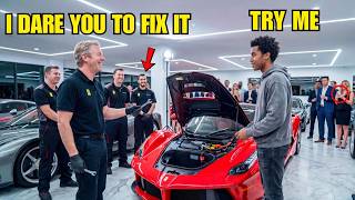 Factory Experts Gave Up on Billionaire's Ferrari — Jaw Dropped Maid's Son Found Solution in Minutes
