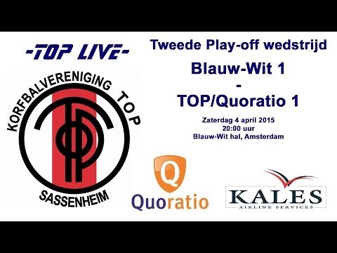 Tweede Play-off wedstrijd Blauw-Wit 1 - TOP/Quoratio 1, op zaterdag 4 april 2015