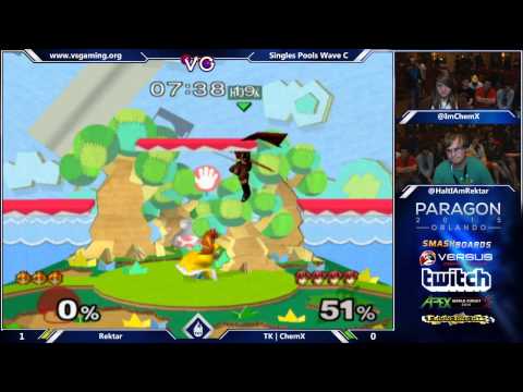 Paragon 2015 - ChemX (Marth) Vs. Rektar (Peach) SSBM Singles Pools - Melee