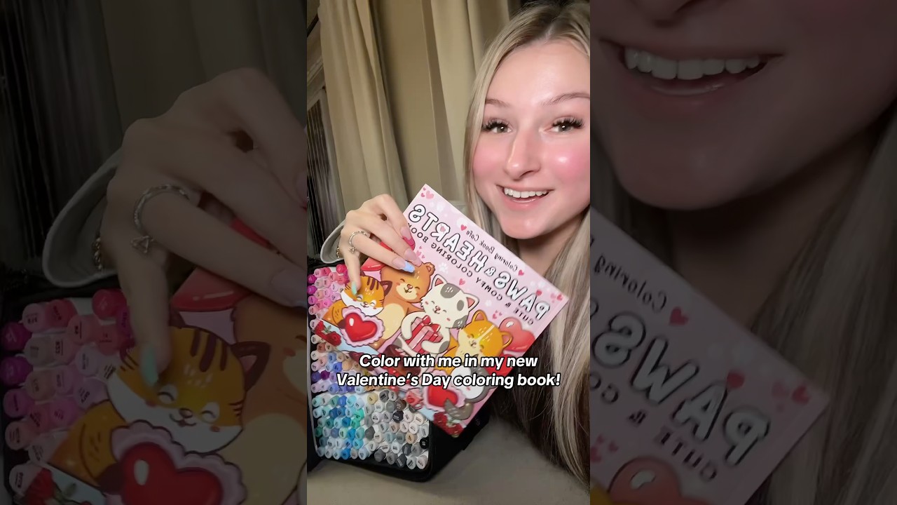 Color with me in my new Valentine’s Day coloring book! #coloring