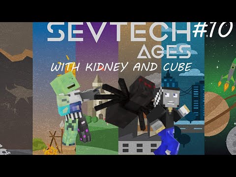 The Quest for String! Sevtech Ages Ep. 10 W/ Kidney and Cube! -Minecraft Modded Survival
