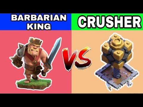 Barbarian King💪 VS All LEVEL Crusher | Clash of Clans | FEARLESS KUSH | #Shorts #Cocshorts