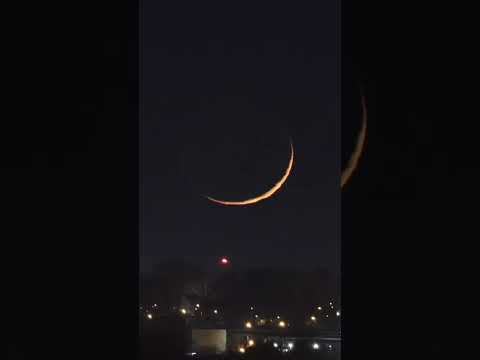 Crescent Moon set over 4 days #crescentmoon #moon #shorts #space