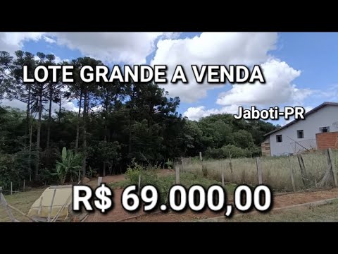 LOTE A VENDA 400 METROS QUADRADOS EM JABOTI PARANÁ R$ 69.000,00