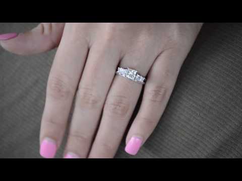 0.7 Ct. Graduated Four Stone Princess Cut Ring Wrap - TwoBirch TB-WRAP-0040-WG-J