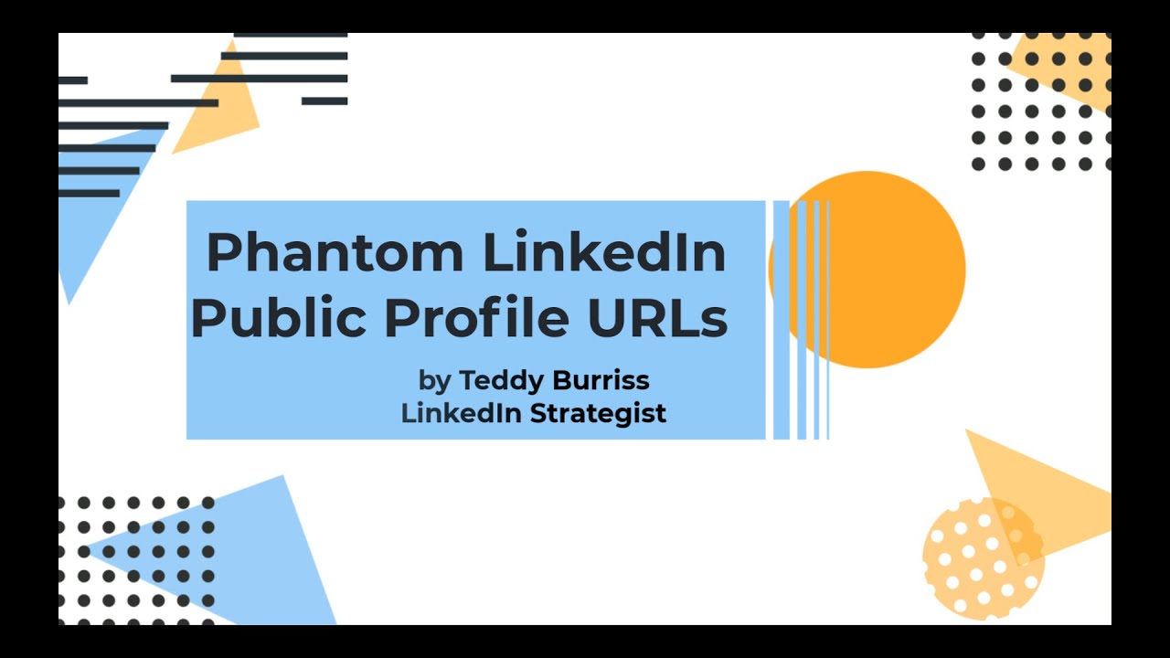 Phantom Public LinkedIn Profile URLs Linked to your ... - YouTube