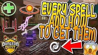 EVERY SPELL AND HOW TO GET THEM IN DUNGEON QUEST!! (Roblox)
