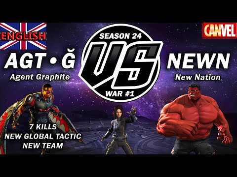 AW: AGT•Ǧ vs. NewN | S24W1 | 7 Kills | FALCON ENTERS, PROTECT GLOBAL - Marvel Contest of Champions
