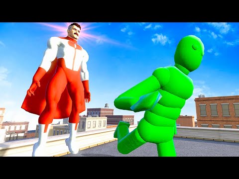 OMNI-MAN Hunts Down AI Ragdolls - Overgrowth Mods Gameplay