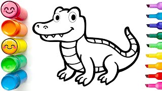 How to Draw a Cute Alligator | Easy Step by Step Tutorial