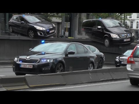 Undercover politie en SRT in Brussel / Voiture de Police Banalisée et SRT en urgence a Bruxelles