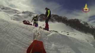 preview picture of video 'Esercitazione SAF Vigili del Fuoco TR\RI al Rifugio Maiolica a Leonessa (RI)'