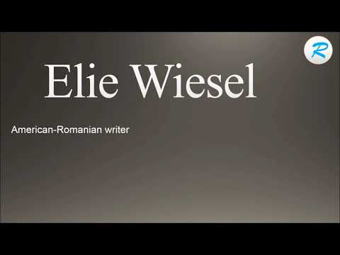 How to pronounce Elie Wiesel