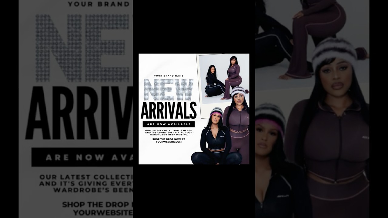 New Arrivals Flyer Template | Canva Template | Canva Tutorial | Clothing Brand Flyer