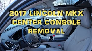 2016-2018 Lincoln MKX center console SRS or RCM airbag module removal