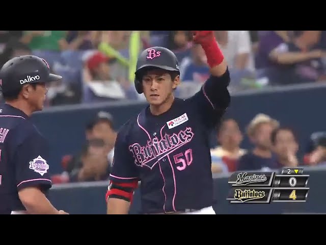 【2回裏】バファローズ・小田のプロ初となる2点タイムリー3ベース!! 2015/8/15 Bs-M