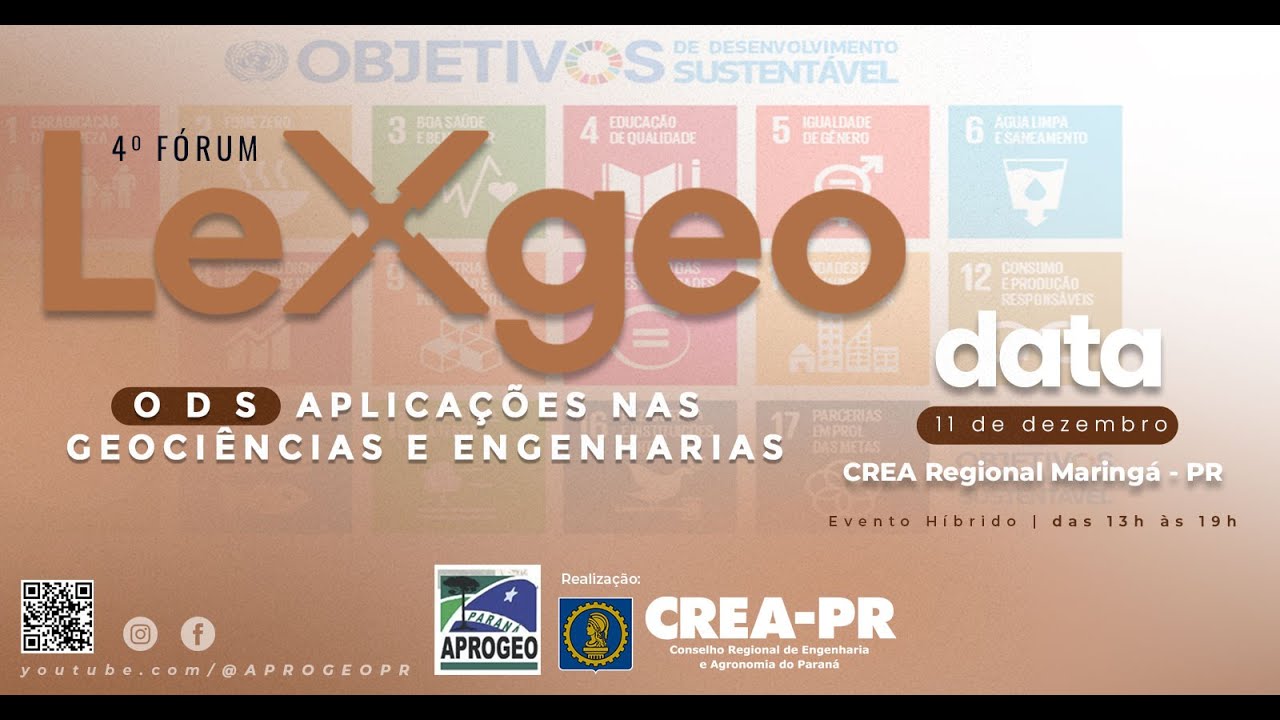 4º FORUM LEXGEO - ODS | APLICAÇÕES NAS GEOCIÊNCIAS E ENGENHARIAS