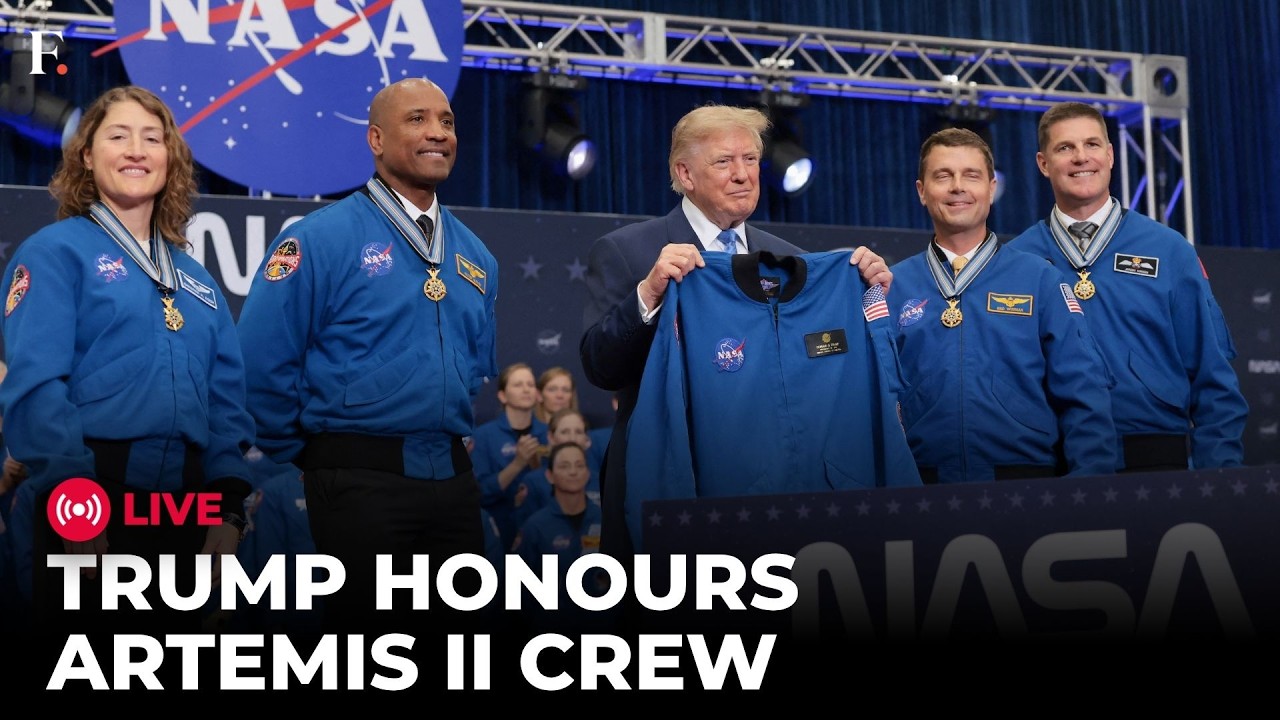 NASA LIVE: Trump Honors Artemis II Crew With Congressional Space Medal at NASA