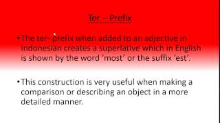 Se & Ter Prefixes