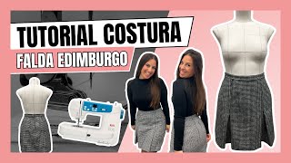 Falda con pliegues y bolsillos (Falda Edimburgo)