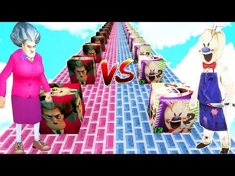 KORKUNÇ DONDURMACI ŞANS BLOK VS KORKUNÇ ÖĞRETMEN ŞANS BLOK - Minecraft