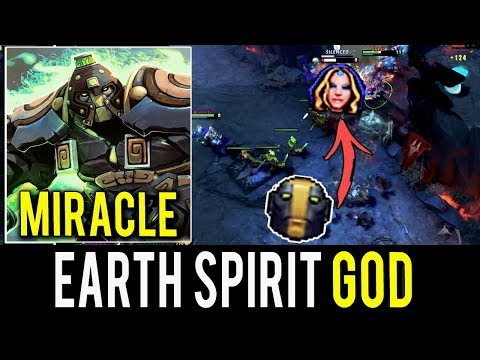 Miracle- EARTH SPIRIT GOD! WTF is This Pull The Trigger Mind Hack Epic Scepter Combo Gameplay Dota 2