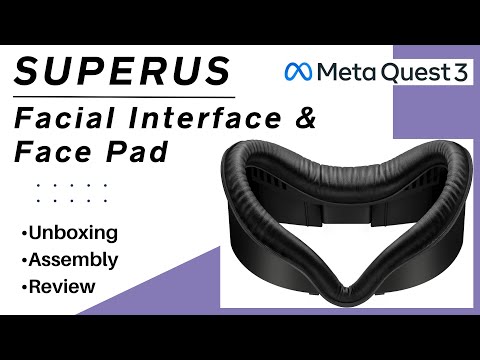 SUPERUS Facial Interface & Face Cover Pad for Oculus Quest 2, Sweat-Proof PU Foam Cushion - VR Accessories for Meta Quest 2, Compatible with Oculus Quest 2 Original Spacer video review thumbnail