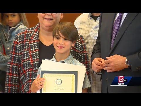 Mass. boy, 11, honored for saving life of man with dementia